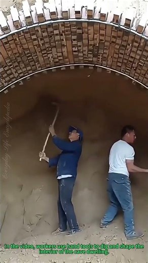 Manual Cave Dwelling Excavation: Crafting Traditional Underground Homes by Hand