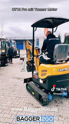 Bagger2Go Neu Minibagger CT12 Pro mit Euro Joystick und Yanmar Motor www.Bagger2Go.de jetzt Probe Baggern #yanmar #fyp #kubota #minibagger👷‍♂️🏗 #excavator #construction #foryou #catapillar #kobelco #germany #baustelle