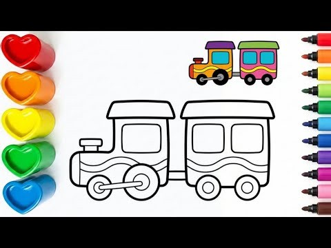 How to draw train 🚂 easy train drawing step by step drawing tutorial..