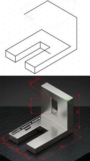 AutoCAD Tutorial: Isometric Sketch to Photorealistic Render | AutoCAD Practice Drawing | 2D Sketch