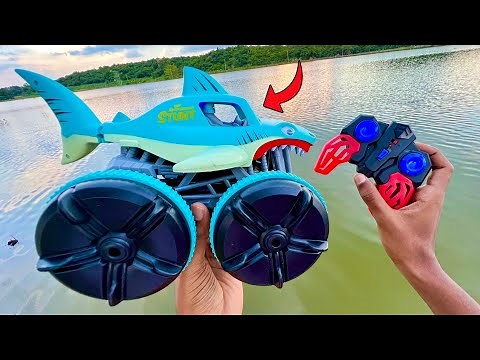 RC Waterproof Amphibious Shark Car Unboxing & Testing - Chatpat toy tv