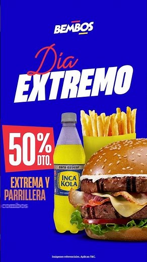 Hoy Bembos a mitad de precio