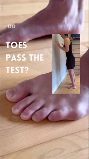 Michelle Edmison on Instagram: "Toe strength is a POWERFUL BIOMARKER. Do your toes pass the test? 🦶 This is the Vele Forward Lean Test ✅ great as a metric for strength ✅ great as an exercise for strengthening ✅ easy to modify for bunions ( bands or spacers ) ✅ easy to level up ( add toe extension) WHY do we need to STRENGTHEN toes and test TOE STRENGTH? Well… Toe strength is an important BIOMARKER …just like grip strength. ⚠️Toe strength has been : -correlated with decreased foot pathology in t