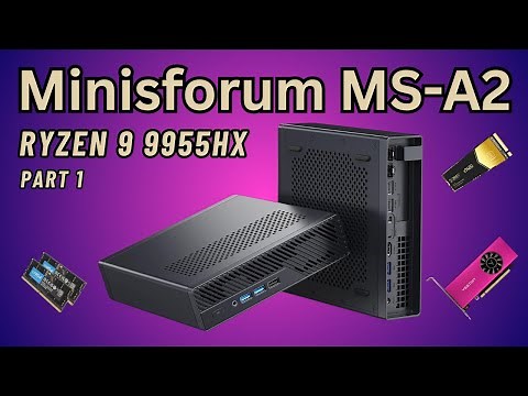 Minisforum MS-A2 Unboxing & SSD, Ram, and RTX 3050 install! Minisforum MS-A2 Series Part 1.