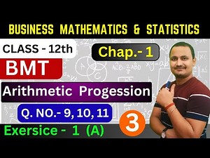 BMT Cass 12 Chapter 1/Exercise 1(A)/Q.NO.9-11/AP Chapter/part 3/Jac board class 12 BMT