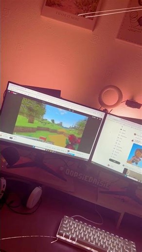 My cozy gaming room set up! #pcgamingsetup #gamingroom #gamergirl