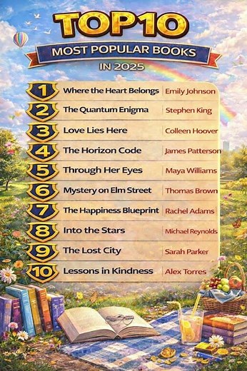 📚 Top 10 Most Popular Books in the U.S. (2025)