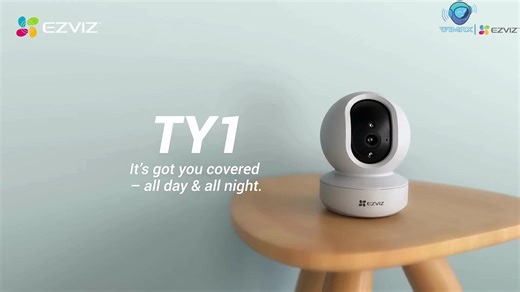 Coming soon !The EZVIZ TY1 Smart Wi-Fi Camera is a compact yet powerful indoor security solution designed to keep your home or office protected around the clock. With its 360° pan-and-tilt functionality, 1080p Full HD resolution, and smart motion detection, the TY1 ensures no corner goes unnoticed. Equipped with two-way audio and night vision, it lets you stay connected and in control anytime, anywhere via the EZVIZ app. Easy to install and user-friendly, the TY1 is perfect for modern, worry-fre