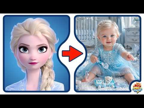Every Disney Princess As A Baby (Elsa, Jasmine, Moana, Rapunzel, Cinderella...)