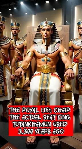 The Royal Ḥeḥ Chair — The Actual Seat King Tutankhamun Used 3,300 Years Ago #ancientegypt #egipt