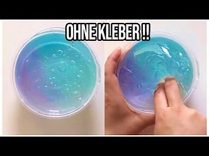 TRANSPARENTER SLIME MIT WASSER! 😱 DIY SCHLEIM, einfach selber machen!, Basteln auf Deutsch