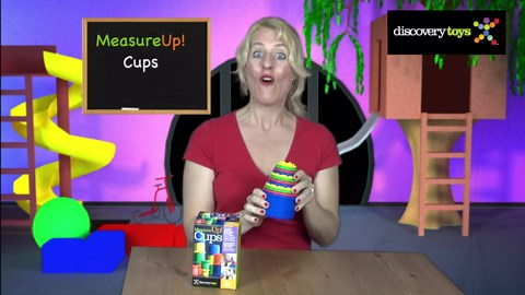 Discovery Toys Measure UP! Cups | Educational Stacking & Nesting 12 Piece Numbered Set| Kid-Powered Learning | STEM Toy Early Math Childhood Development 12 Months and Up
