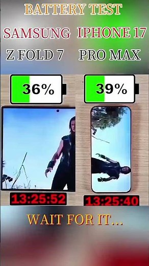 ☠️🔥 SAMSUNG Z FOLD 7 VS IPHONE 17 PRO MAX BATTERY TEST !!🔋🚀