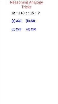 Reasoning clases | Analogy reasoning tricks, Reasoning practice set,RPF,NTPC,SSC CGL,CHSL,SSC GD,MTS