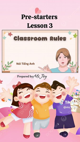 Classroom Rules for Pre-Starters Lesson 3
