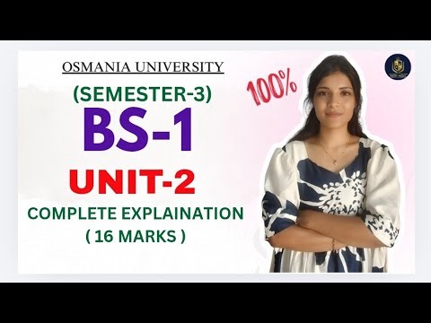 BUSINESS STATISTICS -1 | BS-1 | UNIT-2 | SEM-3 | OSMANIA UNIVERSITY | ‎⁨@shivanipallela⁩