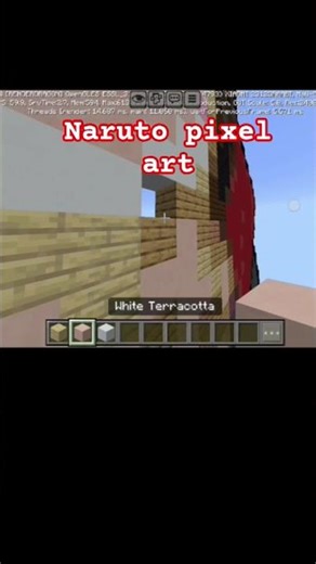 Naruto pixel art #minecraft #gaming #shorts