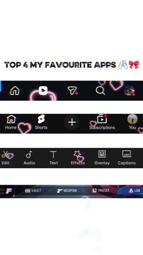 top 4 my favourite app 💯🖇️