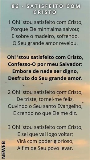 Hino 86 Satisfeito Com Cristo