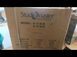 STUDIOMASTER SUB 12 ULTRA COMPACT SUBWOOFER UNBOXING & REVIEW