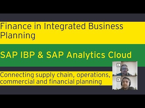 Finance in Planning with SAP IBP and SAP Analytics Cloud (SAC)