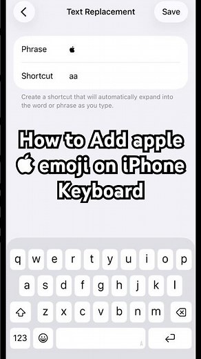 How to Add apple  emoji on iphone Keyboard? #AddEmoji # #Apple #iPhone
