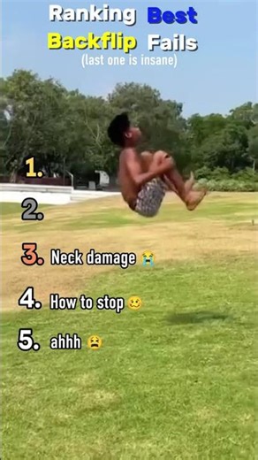 Ranking best back flip fail moments #shorts #trending #viral