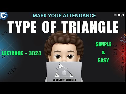 Type of Triangle | Simple Explanation | Leetcode 3024 | codestorywithMIK