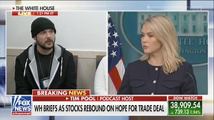 Beanie-Clad Tim Pool Tees Up Karoline Leavitt to Bash Media in Softball Appearance at White House Briefing