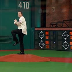 Moose demos pitching mechanics