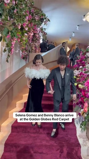 Selena Gomez and Benny Blanco at the Golden Globes