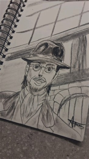 drawing grisha yeager(erens dad) from Attack on Titan using charcoal | Day-77 drawing everyday #aot