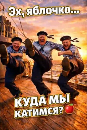 Putin, Trump & Zelensky on a Warship ⚓ Russian Sailor Dance 😂 Yablochko #funny #meme #lustig #юмор