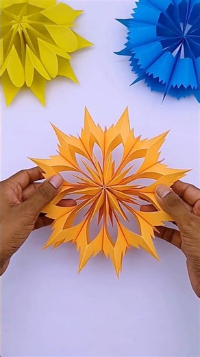 DIY Christmas 3D Snowflake in Minutes ❄️✨ #Shorts