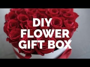 DIY Gift Box With Flowers - Roses
