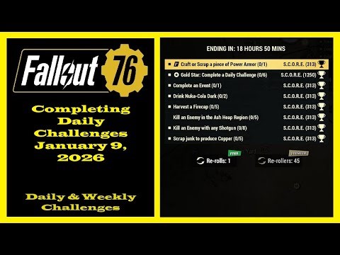 Completing Daily Challenges For January 9, 2026 - Fallout 76 Daily Challenges Guide