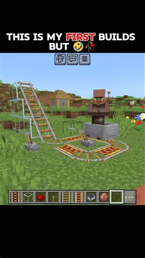 THOS IS MY FIRST BUILD ? 🤣 #minecraft #minecraftshorts #gaming