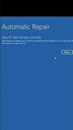 Fixed: Your PC did not start correctly Windows 11