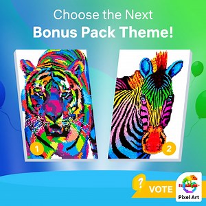 39K views · 529 reactions | What theme should be the inspiration for our next bonus pack?  Let us know your preference ⬇️⬇️ #PixelArtChat | Pixel Art - Color by Number | Facebook