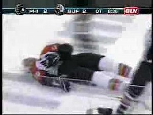 Brian Campbell destroys RJ Umberger