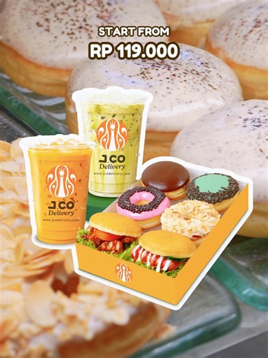 Nunggu buka puasa jadi makin seru! 🌙✨ Nikmati 1/2 Dozen Mix JClub & Donuts Iced Matcha Latte Iced Thai Latte cuma 119K aja! Combo yang pas buat sharing, ngobrol santai, dan bikin momen iftar makin hangat bareng orang tersayang. 🤍 📅 9–20 Maret 2026 📍 Eksklusif di JCO App & Website Delivery T&C: • Hanya tersedia via JCO App & Website Delivery: www.jcodelivery.com • 1/2 Dozen Mix JClub & Donuts terdiri dari 2 JClub & 4 Donuts • Varian minuman tidak dapat diganti #JCOINDONESIA #JCOFFEE #JCODONUT