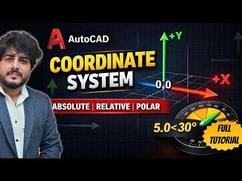 AutoCAD Coordinate System Explained | Absolute, Relative & Polar Coordinates (Hindi)