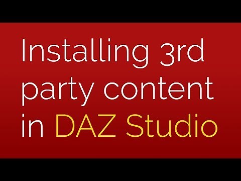 Installing 3rd party content in DAZ Studio