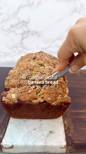 COFFEE CAKE BANANA BREAD ☕️🍰🍌 comment “coffee cake” and I’ll send you a link right away to make this!! It’s SO MOIST and combines the flavors of a THICK SLICE of wholesome banana bread with the CINNAMON SPICED flavor of coffee cake ✨ and the streusel topping is simply divine 🤌🏼 EVERYONE in your home will love this and BEG for you to make it again and again!! COMMENT “coffee cake” and I’ll send you a link to the recipe!! I highly recommend baking it for the ones you love this holiday season �