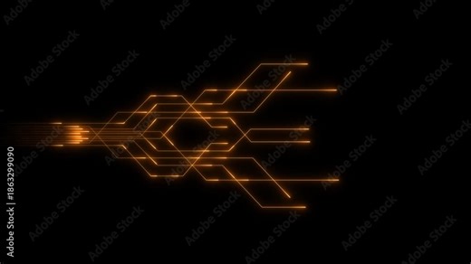 Dynamic 3D Animation of Flying Through Colorful Branching AI Neural Network Following a Token.black blackground of Intelligence, Complex Algorithms, Chatbot, Machine Learning and 4k video...