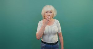 Old Woman Being Surprised Shocked Covering Stock Footage Video (100% Royalty-free) 1035172496 | Shutterstock