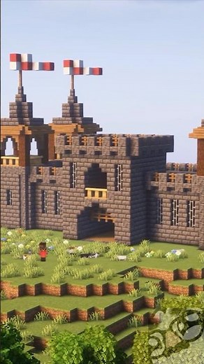 Easy Survival Castle Build - Minecraft