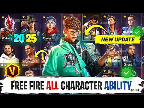 Free Fire All Character Ability || FF All Characters Abilities | All Characters Ability In Free Fire