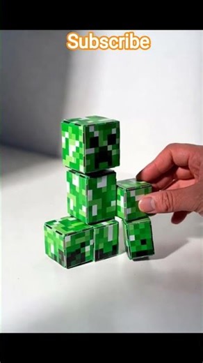 “Realistic Minecraft Creeper Papercraft – Magnetic Cube Transformation! (Satisfying ASMR)”