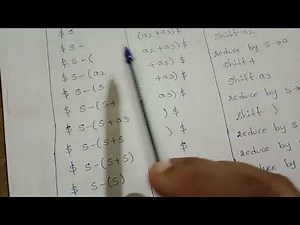 Shift Reduce Parsing with an example- Compiler Design